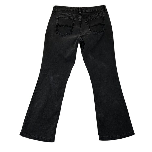 Lee Riders Women's Jeans Size 8 Petite Black Denim Mid Rise Bootcut Casual - Picture 2 of 10
